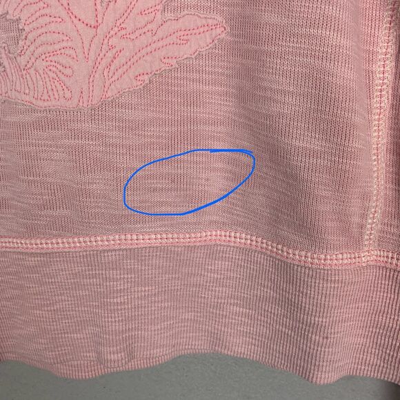 Tommy Bahama Pink Palm Tree Embroidered Sweatshirt Pullover Women’s Small Shirt - Picture 8 of 10